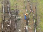 Das Gras zwischen den Schwellen - im Betriebswagenwerk Berlin Warschauer Straße. 30.10.2014