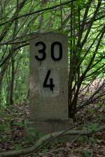  KM 30,4 , an der stillgelegten und abgebauten Strecke  Knigsbrck - Stragrbchen-Bernsdorf. 11.05.2013  15:20 Uhr