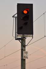 Ausfahrsignal 99N4 im Bahnhof Münster-Mecklenbeck, zum zeitpunkt der Aufnahme erst wenige Monate alt.