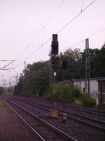 Signal 41 U6 zeigt Fahrt mit 80 km/h Hchstgeschwindigkeit und Halt erwarten. Hamburg-Harburg, 22.08.07