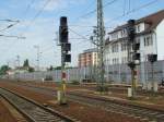2* Hp0 am Asig in Berlin Spandau Richtung HAmburg/Stendal . Die Signale sind Hauptsignale und zeigen auch Vorsignale fr den nchsten Blockabschnitt. Aufgenommen am 07.06.2008