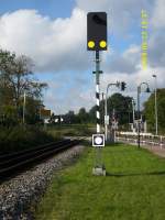 Gltig fr Normal-und Schmalspurbahn das Wegbergangssignal in Lauterbach.