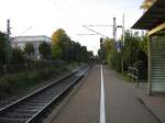 Bahnhof Tornesch mit der einfahrenden Regionalbahn aus Elmshorn am 09.10.2008
