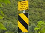  Betreten der Brcke nur bei Gleissperrung . Willingen, 02.08.2008.