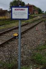 Schild im Bahnhof Hffenhardt.