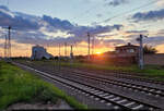 Sommerabend im Bahnhof Teutschenthal.