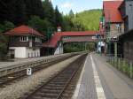 Stellwerk Of und die Bahnhofsberfhrung in Oberhof (Thr); 04.09.2010
