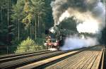 DB Jubilum Nrnberg,Sept.1985 Zuglok 01-1110 und 23-105 und Sonderzug in Richtung Nrnberg (Archiv P.Walter)