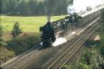 DB Jubilum Nrnberg,Sept.1985 Lok 01-1110 als Vorspann vor  23-105 und Sonderzug nach Bayreuth (Archiv P.Walter)