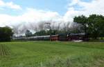 Die 01 1066 fuhr am 02.06.2012 mit einem Sonderzug von Hamm(Westf.) nach Emden, hier bei Eisinghausen.