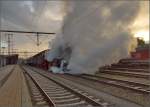 Was früher abseits der Bahnsteige passierte: Maschine wäre geheizt, jetzt wird alles durchgepustet.