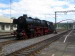 01 1066 der Ulmer Eisenbahnfreunde beim rangieren in Konstanz am 19. Juli 2008.