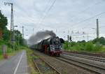 Noch ein Dampflokbild aus Entenfang von der 01 519 als sie am Abend des 2.6.2018 mit einem Sonderzug aus Köln nach Emden auf dem Rückweg durchfuhr.