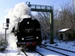 01 1533-7 fhrt mit Volldampf durch Dresden-Klotzsche am 17.2.2009