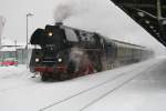 01 1533-7 bei der Einfahrt in den Bahnhof Bischofswerda am 20.02.09