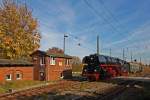 Nach ihrem Gasteinsatz am Vortag in Cottbus ist 01 509-8 auf der Heimreise.