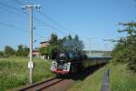 Am 04.06.2011 fuhr 01 509 mit einem Sonderzug von Berlin nach Bergen (Rgen) und zurck.