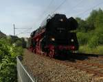 Rückfahrt der BR 01 0509-8 vom Einsatz auf der Schiefen Ebene nach Glauchau.