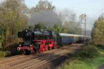 01 150 mit einem Sonderzug nach Bacharach in Unkel am 18.10.2014