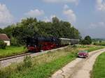 Die 01 066 mit einem Sonderzug nach Nördlingen am 25.08.2019 unterwegs bei Oettingen.