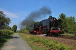 Historische Eisenbahn Frankfurt am Main 01 118 bei Ihrer letzten Fahrt in eine Private Halle am 04.08.19 in Maintal Ost 