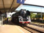 01 533 bei einer ihrer etlichen Fhrstandsmitfahrtn beim Modellbahntreff in Gppingen 16.9.07