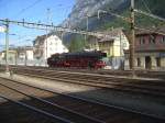 Die BR 01 202 beim Gotthard Jubilum am 08.09.2007 in Erstfeld.