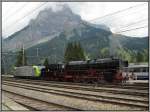 Am 27.07.2008 war 01 202 zusammen mit der Re 485 007 der BLS im Bahnhof von Kandersteg zu Gast.