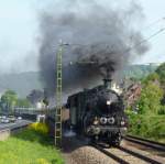 Die Bayerische S 3/6 18 478 und 01 2066 machten am 30.4.2011 in Linz( Rheinl.