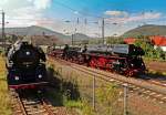 Eisenbahnromantik-Sonderfahrt beim Zwischenstopp in Neustadt/Weinstrae.