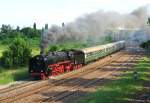 Am 31.05.2014 verläßt 01 118 mit einem Sonderzug nach Neustadt/Weinstraße den Bahnhof Landau in der Pfalz