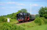 Im Rahmen des Dampfspektakels zog 01 118 in der Abendsonne des 31.05.2014 ihren DPE 81095 (RK - RN) kurz vor dem Bahnhof Winden (Pfalz) an mir vorbei.