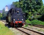 Ein Sonderzug von Salzburg erreicht Lindau, gezogen wurde er zwischen Buchloe und Lindau von der 01 1533, hier befindet sich die Lok gerade auf einer Dreh-Fahrt auf dem Gleisdreieck Lindau hbf -