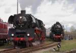 03 1010 am 08.10.2011 auf Rangierfahrt whrend des Eisenbahnfestes im Bahnmuseum Bw Weimar.