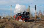 03 1010 fuhr mit einem Strietzelmarktsonderzug nach Dresden am 03.12.11 durch Leipzig-Thekla Richtung Engelsdorf.