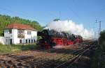 Der alljhrlich zu Himmelfahrt verkehrende Sonderzug von Leipzig nach Franzensbad erhielt in diesem Jahr eine besondere Bespannung.