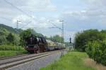 DB Museum 03 1010 mit einem Sonderzug nach Knigswinter am 24.6.2012 in Leutesdorf.