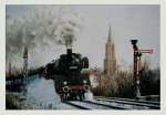 03 bei der Ausfahrt aus Ulm Hbf auf die Sdbahn. Bw Ulm war fr diese Baureihe bei der DB das Auslauf-Bw,  Pastell,    

Maler und Fotograf: Bernd Kauschmann