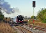 03 2155-4 auf Sonderfahrt fr die VEB bei der Einfahrt in den Bf Odendorf - 27.10.2012