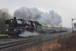 Am 2.Februar 2013 durchfuhr 03 1010 mit DPE 349 Hamburg/Verden->Wernigerode den Bahnhof Baddeckenstedt in Richtung Harz.