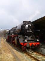 03 2155-4 war am 31.03.13 mit einer Osterfahrt unterwegs, von Nossen nach Greiz.