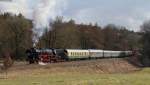 03 2155-4 und 202 822-3 als Schublok mit dem DPE ????? (Meiningen-Weimar) bei Oberrohne 13.4.13