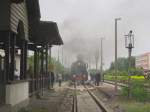 WFL 03 2155-4 mit dem DPE 32861 auf  Thringenrundfahrt  von Nordhausen nach Weimar, am 25.05.2013 nach der Scheineinfahrt in Erfurt Nord.