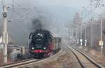 Am 31.03.2013 hatte die IG Dampflok Nossen eine Sonderfahrt von Nossen nach Greiz veranstaltet, hier fährt die 03 2155-4 mit dem DPE 75938 durch den Hp Zwickau-Pölbitz.