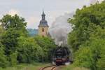 Sonderzug des Eisenbahnmuseums Leipzig zur diesjährigen  Saaleweinmeile .