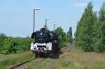 Sommerfest im Traditionsbahnbetriebswerk Staßfurt: 03 1010-2 des DB Museum Halle (Saale), ist für die Führerstandsmitfahrten unterwegs 06.06.2015