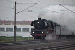  Schnell wie der Blitz  die Hallenser 03 1010 mit dem Sonderzug Dresden - Rotterdam - der Stoom Stichting Nederland zwischen Bordorf und Leipzig Engelsdorf 17.04.2016 (Foto Alexander K.)