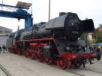 Die Schlepptender-Dampflokomotive 031090 auf dem Eisenbahnfest in Schwerin.Aufgenommen am 02.10.04