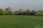 18 201 am 23.04.2011 mit dem Sonderzug von Chemnitz nach Wroclaw bei Siebitz.