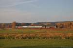 18 201 mit Schnellzug am 04.11.2011 auf dem Weg nach Mnchen bei Wernberg-Kblitz